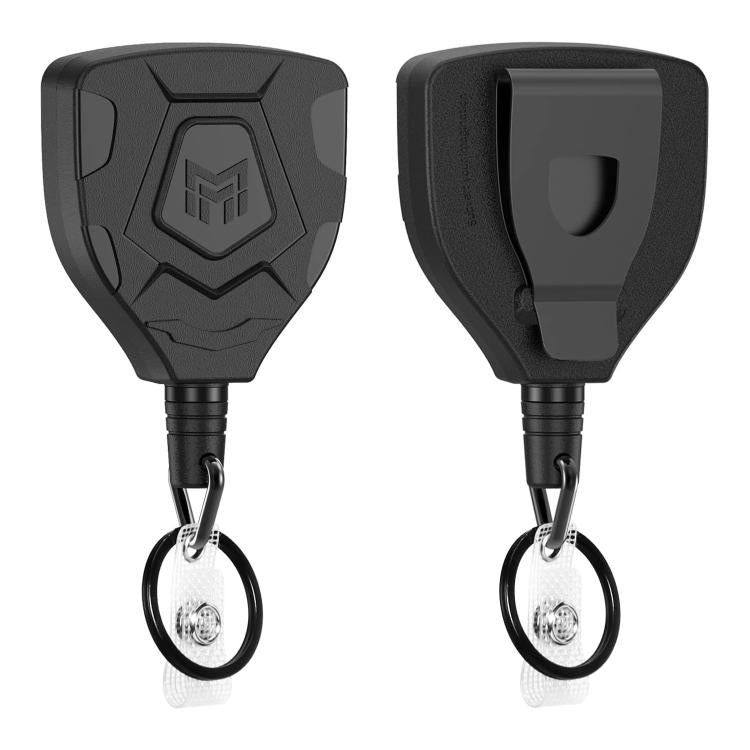 Heavy Duty Retractable Keychain Badge Reel with 31.5 Inch Steel Cord Belt Clip Key Ring and ID Strap