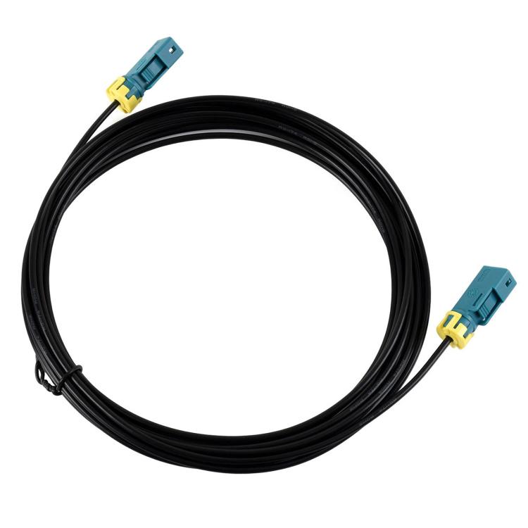 WAVESHARE Fakra Z-Coded Dual Female Waterproof Coaxial Cable, RG174 Coaxial Cable, 5m Length, Compatible With GMSL1/2 Cameras