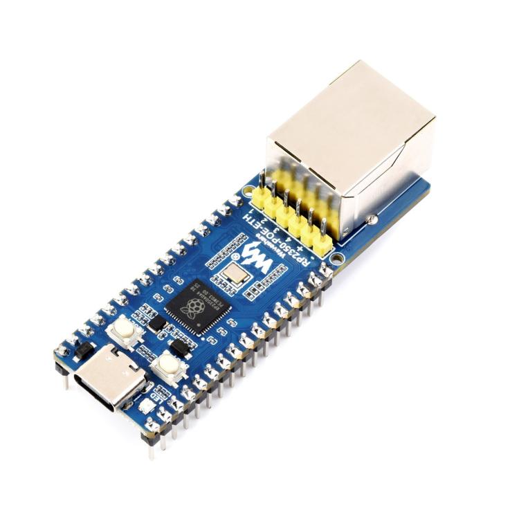 WAVESHARE RP2350 Development Board, Dual-Core And Dual-Architecture, W6300 Ethernet Controller, Supports PoE Expansion Via A PoE Module