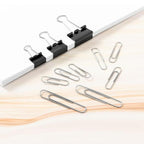 Binder Clips Office Document Paper Ticket Clips Rubber Band Set — view 8