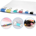 Binder Clips Office Document Paper Ticket Clips Rubber Band Set — view 9