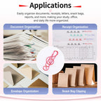 100 PCS/Pack Music Note Paper Clips Colorful Treble Clef Shaped Decorative Paperclips — view 10