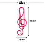100 PCS/Pack Music Note Paper Clips Colorful Treble Clef Shaped Decorative Paperclips — view 11
