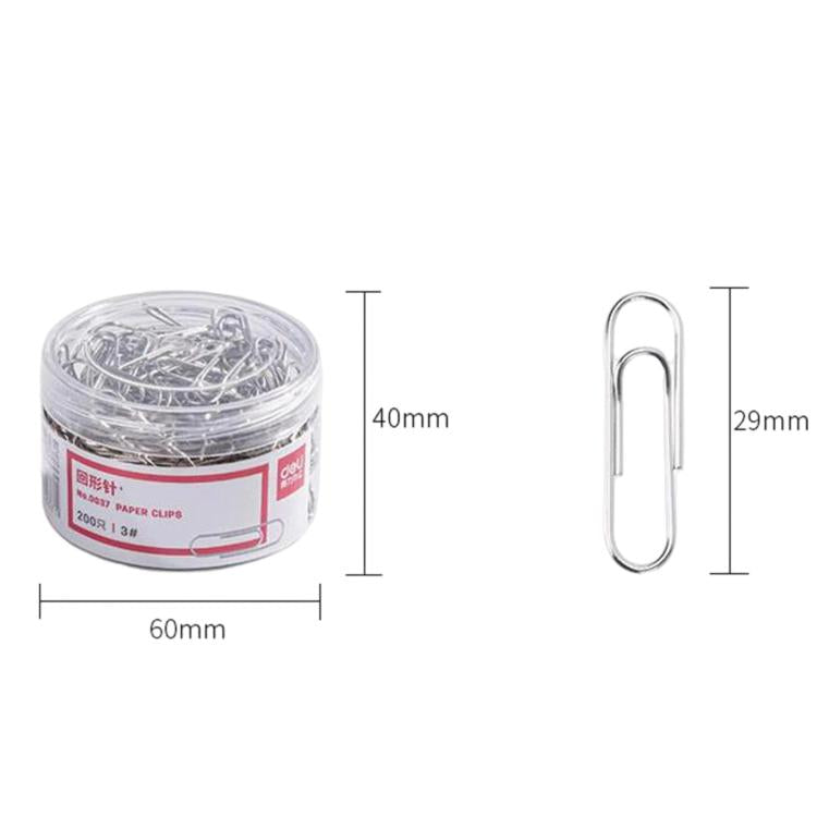 Deli 0037 Document Fastening Paper Clips Thickened Electroplated Paperclips — view 3
