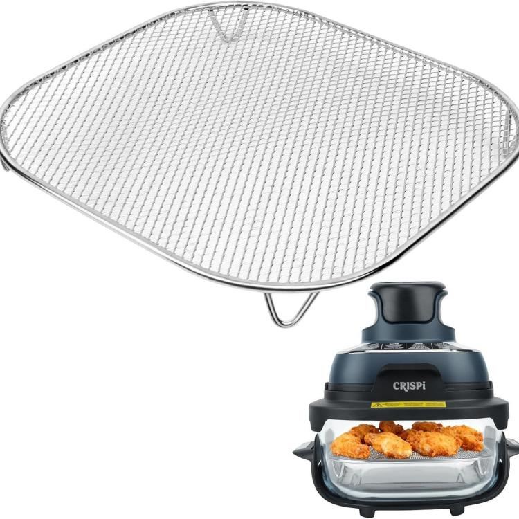 For Ninja Crispi FN100 / AS101 Air Fryers 304 Stainless Steel Fry Basket Rack — Large 20x2.5cm