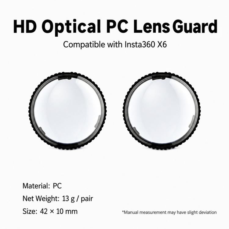 Insta360 X6 PC Lens Protector High-Definition Optical Scratch-Resistant Lens Cap