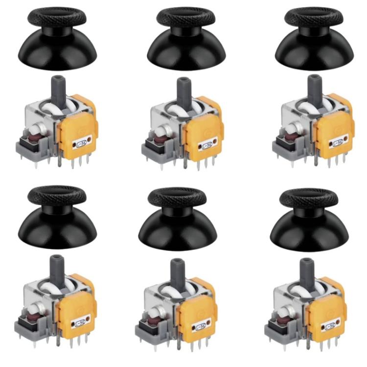 For PS5 Controller GINFULL Gen 4 Hall Effect Joystick Replacement 3D Analog Module & Cap