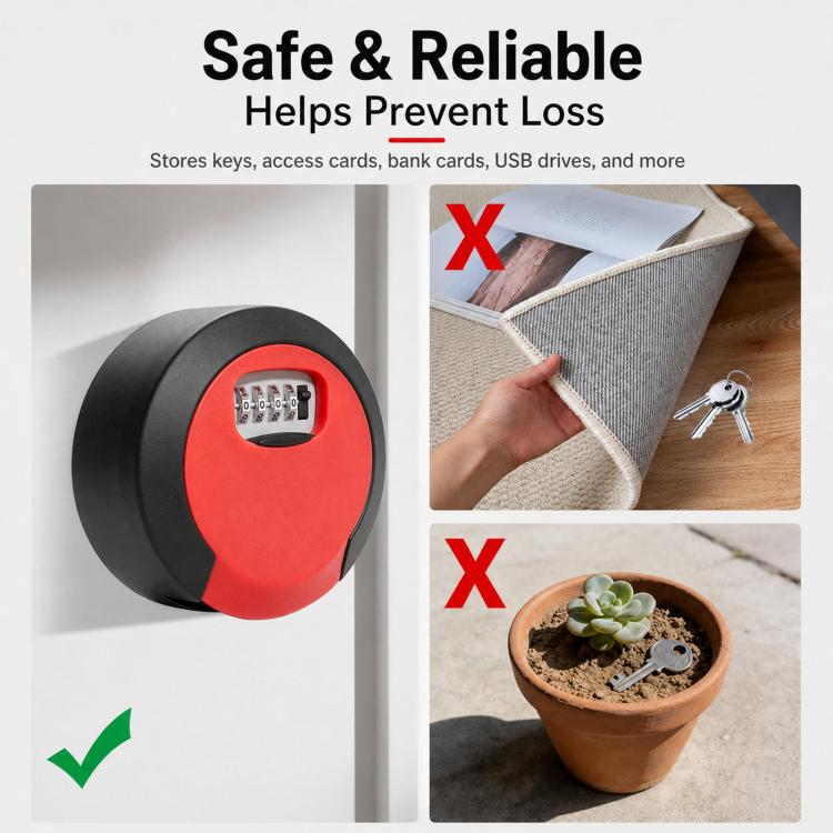 Key Lock Box Waterproof 4 Digit Combination Security Storage Case — view 20