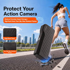 For DJI Osmo Pocket 4P Hard Shell Protective Storage Case Box With 3 Filter Slots, 2 SD Card Holders
