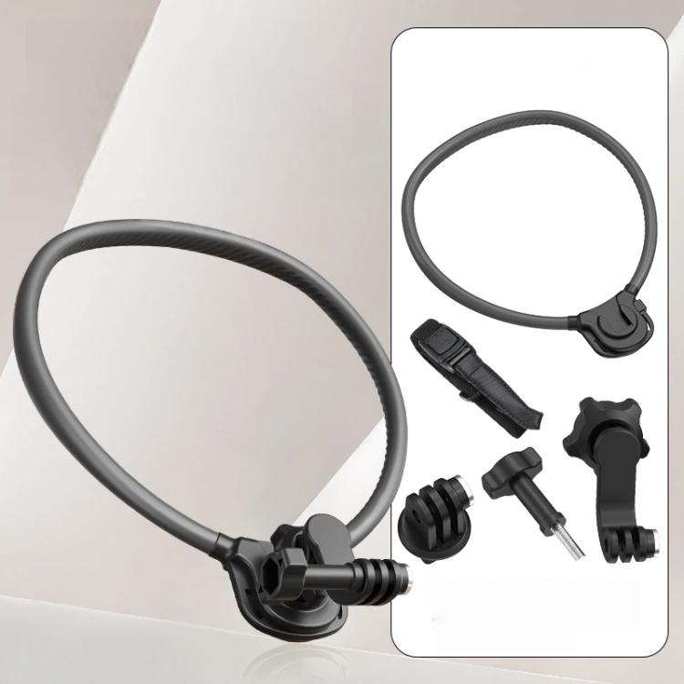 Silicone Neck Mount Holder for Action Camera Flexible POV 360-degree Rotatable Collar Mount
