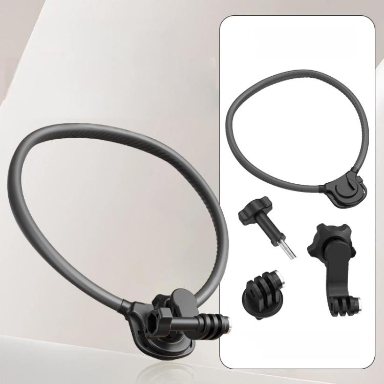 Silicone Neck Mount Holder for Action Camera Flexible POV 360-degree Rotatable Collar Mount