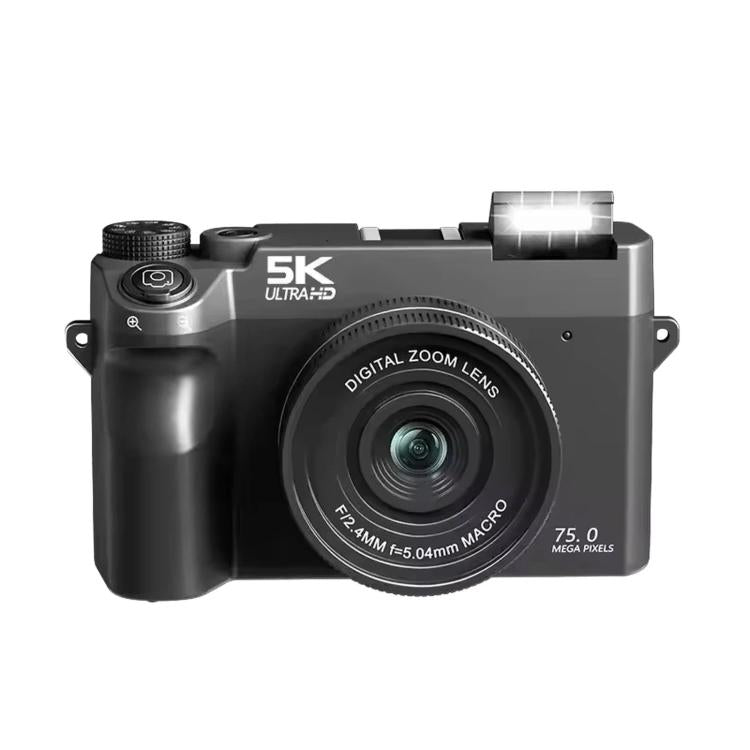 WD07 Dual 75MP Front Rear Camera Wi-Fi HD Digital Camera CCD Selfie 5K Mirrorless Camera — White