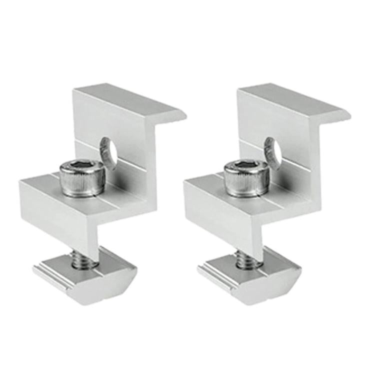 Aluminum Alloy Shared Edge Side Clamp Bracket Solar Panel Fixing Press Block