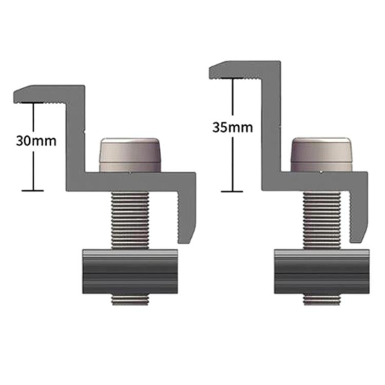 Aluminum Alloy Shared Edge Side Clamp Bracket Solar Panel Fixing Press Block