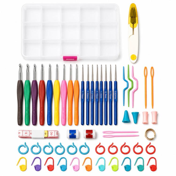 Crochet Hook Tool Set Hand Sewing Knitting DIY Kit — B