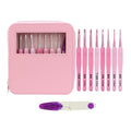 Plastic Soft-Handle Aluminum Crochet Hook Set Yarn DIY Knitting Tools