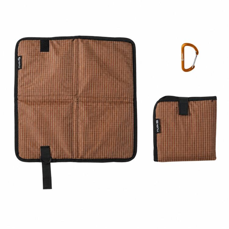 AOTU AT6203 Thick Foldable Camping Seat Pad Waterproof Outdoor Foam Sit Mat With Carabiner For Hiking Picnic — Army Green
