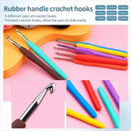 Crochet Kit for Beginners Crochet Hooks Set with 12 Colors Yarn, Hanging Storage Bag, 130 In 1 — view 3