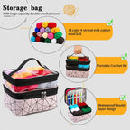 Crochet Kit for Beginners with 18 Colors Yarn Dual Layer Storage Bag, 105 In 1 — view 4