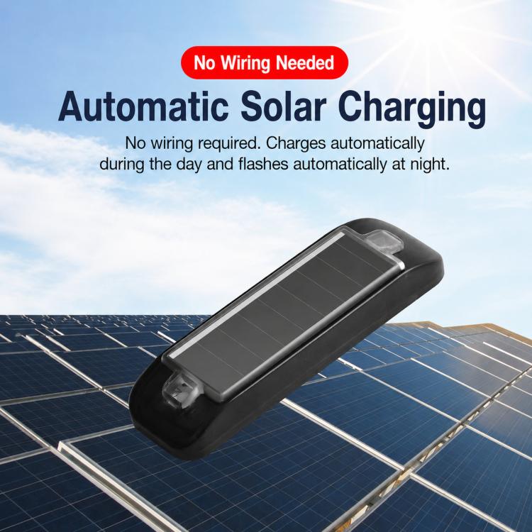 Solar Car Warning Light Waterproof Wireless Anti Collision Strobe Light