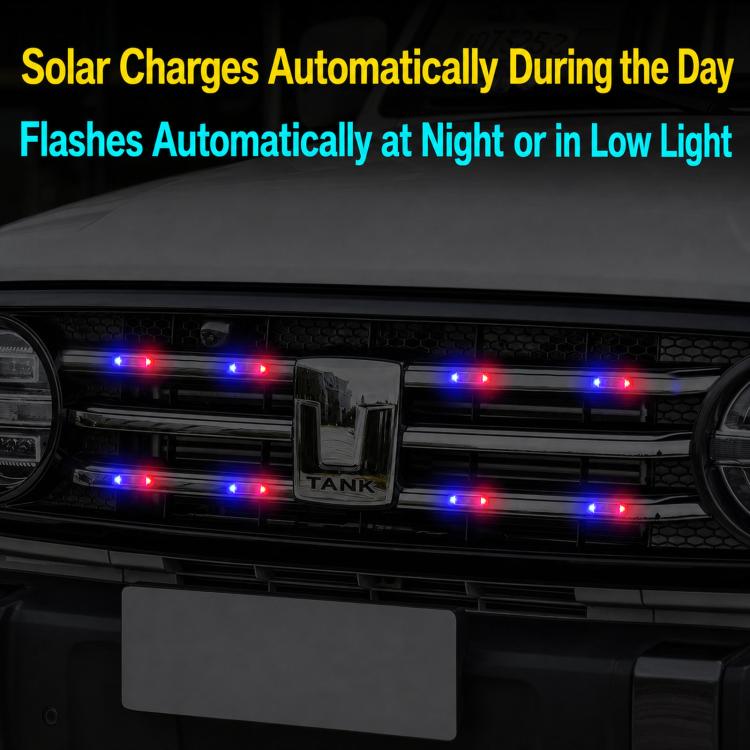 Solar Car Warning Light Waterproof Wireless Anti Collision Strobe Light