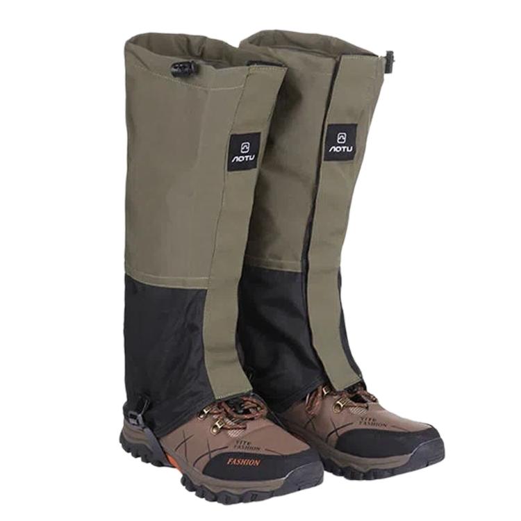 1 Pair AOTU AT8908 Waterproof Hiking Leg Gaiters Adjustable Snow Gaiters With TPU Strap For Outdoor Walking Hunting — Orange