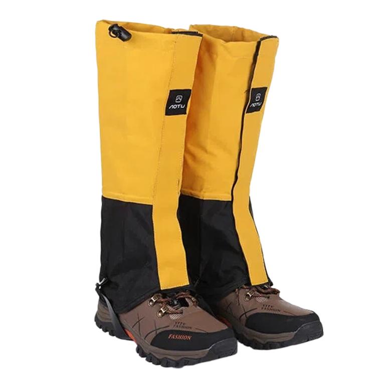 1 Pair AOTU AT8908 Waterproof Hiking Leg Gaiters Adjustable Snow Gaiters With TPU Strap For Outdoor Walking Hunting — Purple