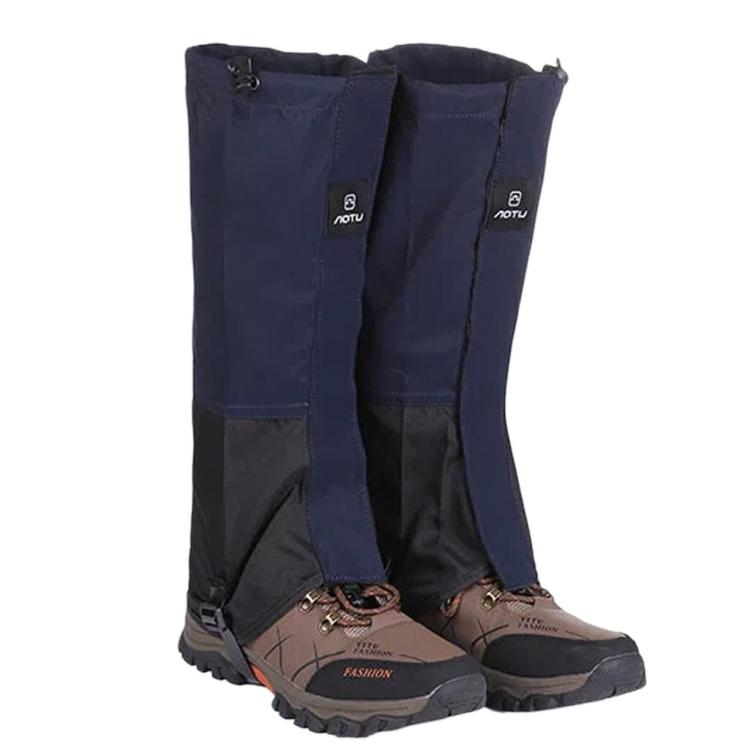 1 Pair AOTU AT8908 Waterproof Hiking Leg Gaiters Adjustable Snow Gaiters With TPU Strap For Outdoor Walking Hunting — Fluorescent Green