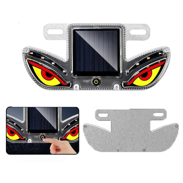 Solar Powered Eagle Eye Strobe Warning Light Wireless RGB Anti-Collision Emergency Flasher Lamp