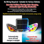 Solar Powered Eagle Eye Strobe Warning Light Wireless RGB Anti-Collision Emergency Flasher Lamp