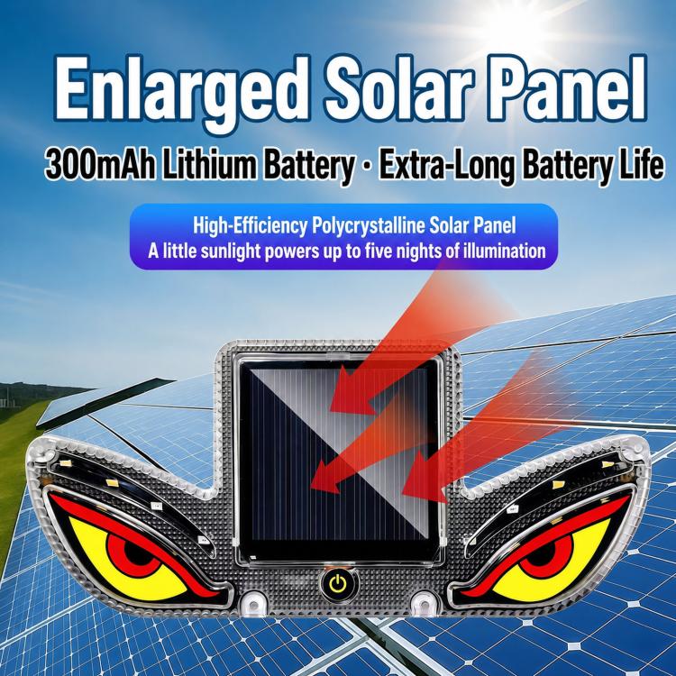 Solar Powered Eagle Eye Strobe Warning Light Wireless RGB Anti-Collision Emergency Flasher Lamp
