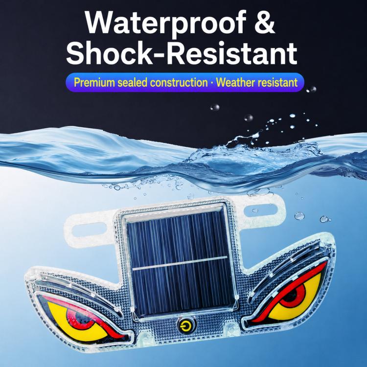 Solar Powered Eagle Eye Strobe Warning Light Wireless RGB Anti-Collision Emergency Flasher Lamp