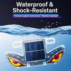 Solar Powered Eagle Eye Strobe Warning Light Wireless RGB Anti-Collision Emergency Flasher Lamp