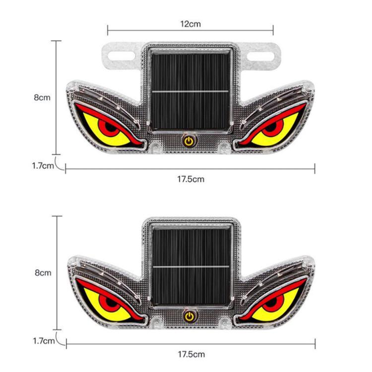Solar Powered Eagle Eye Strobe Warning Light Wireless RGB Anti-Collision Emergency Flasher Lamp