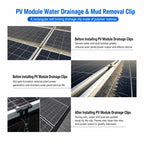 30mm Solar Panel Water Drain Clip PV Panel Water Guide Channel Assembly