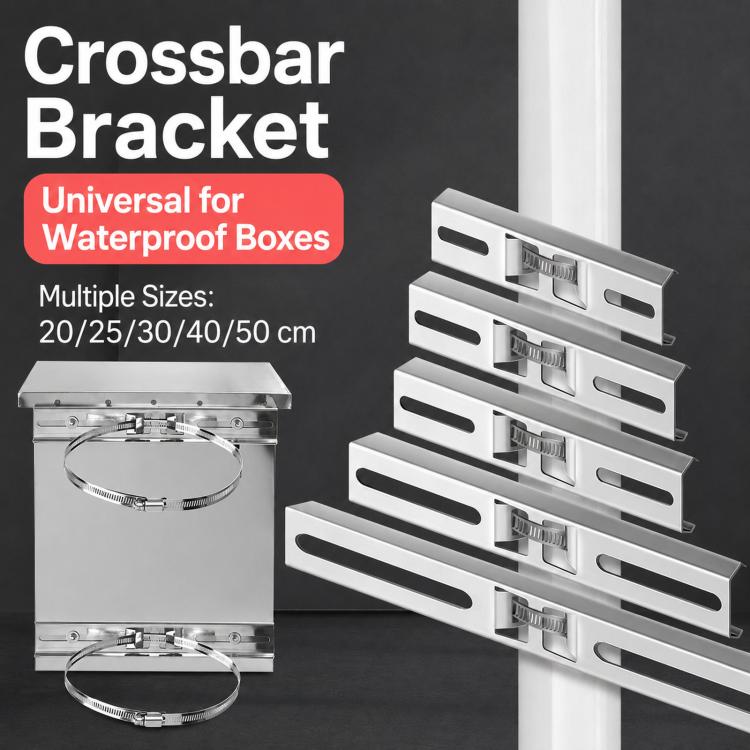 Stainless Steel Pole Mount Bracket Heavy Duty Crossbar for Electrical Junction Box