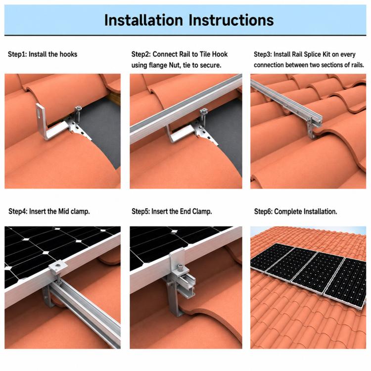 Stainless Steel Adjustable Solar PV Hook