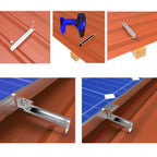 120mm U-Rail Mid & End Clamp Kit Solar Pv Panel Accessory, 12 in 1