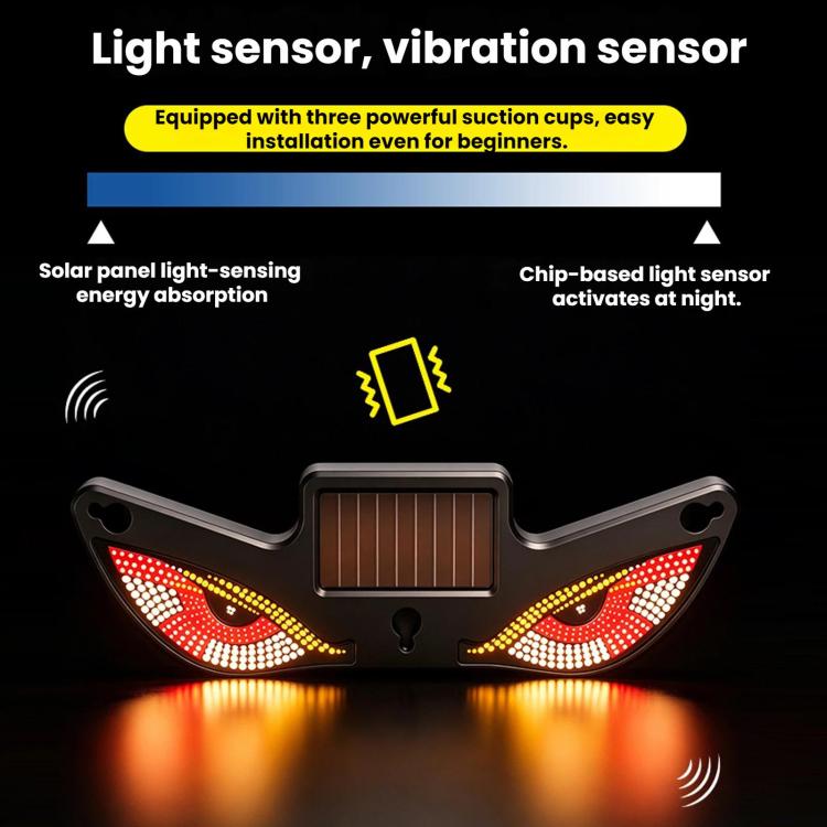 Car LED Wireless Solar-Powered Evil Eye Triangular Window Decorative Light