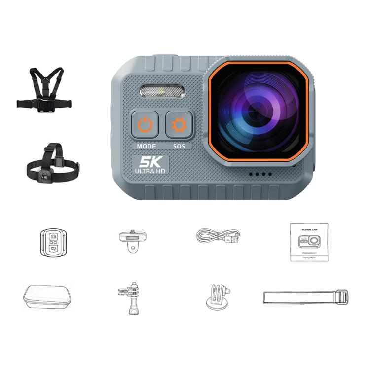 SC002 Pro 5K 2-inch Screen Action Camera IP68 Waterproof Camera — Standard Edition + 32GB
