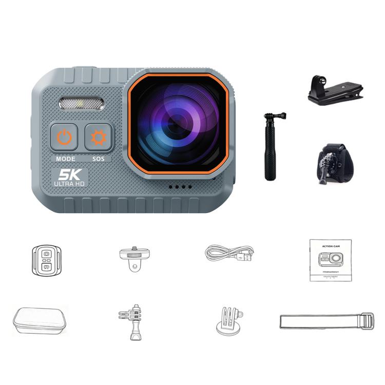 SC002 Pro 5K 2-inch Screen Action Camera IP68 Waterproof Camera — Cycling Combo + 32GB