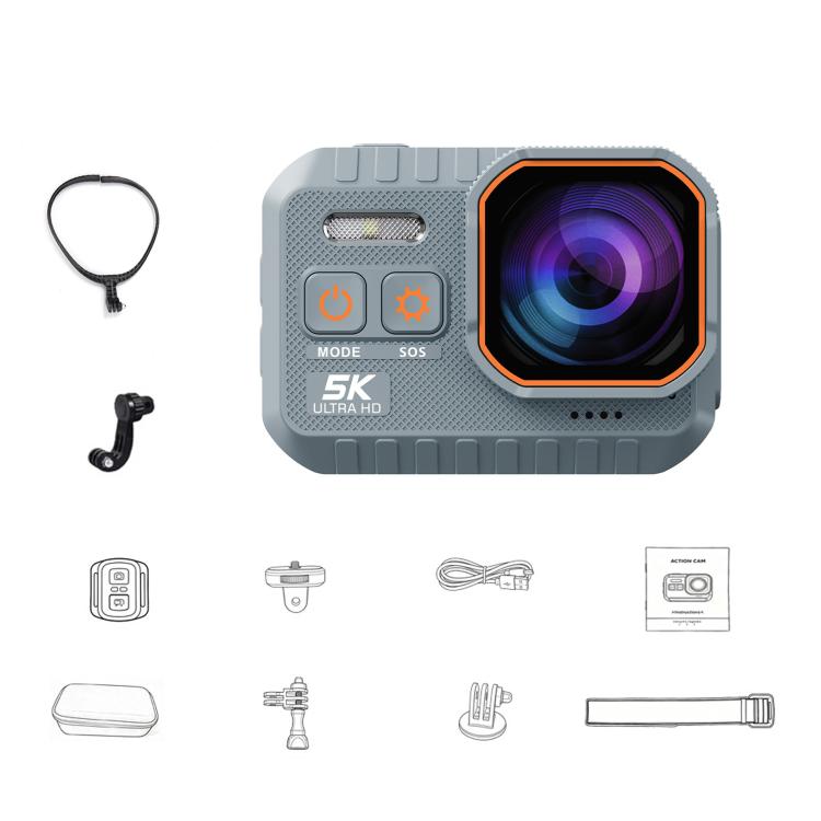 SC002 Pro 5K 2-inch Screen Action Camera IP68 Waterproof Camera — Vlog Combo + 32GB