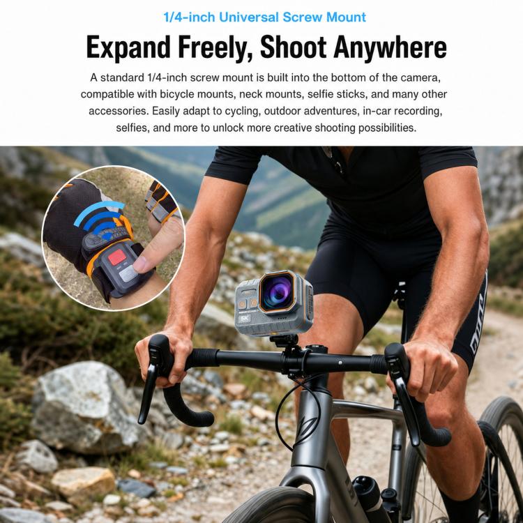 SC002 Pro 5K 2-inch Screen Action Camera IP68 Waterproof Camera — view 12