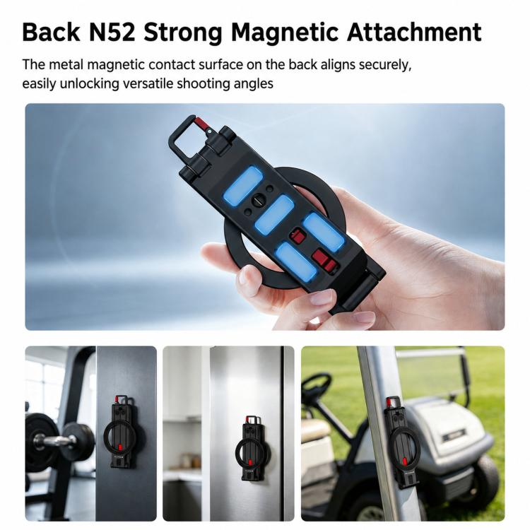Flymile Magnetic Mobile Phone Tripod Multifunctional Folding Extendable Desktop Clip