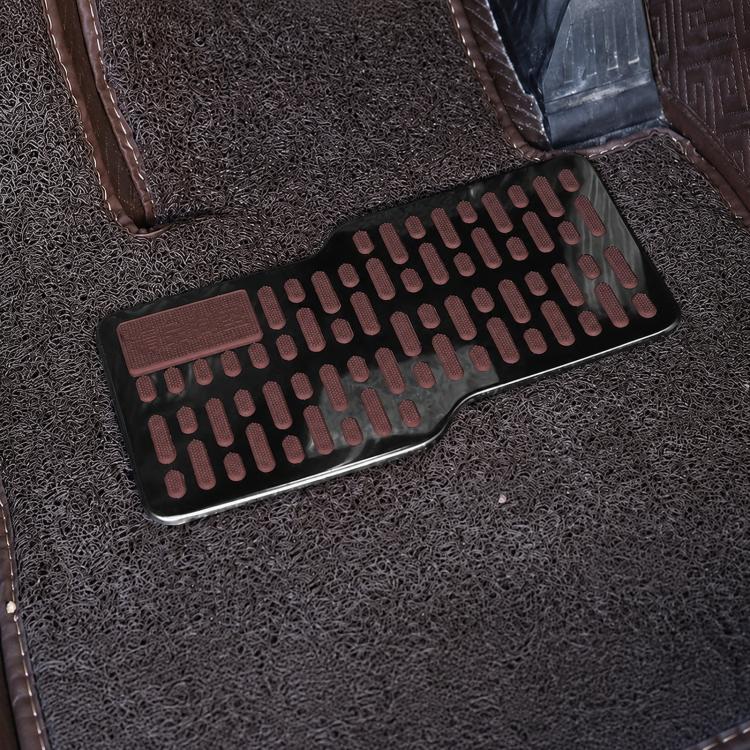 Stainless Steel Car Floor Mat Heel Plate Pad Anti-Slip Driver Side Heel Protector Repair Kit — Black