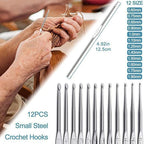 Beginner Crochet Hook Set With Plastic Sewing Needles, Stitch Markers & Storage Bag — view 4
