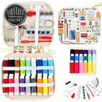 Travel Sewing Kit With Printed Zipper Case Portable Hand Sewing Repair Set, 86 In 1