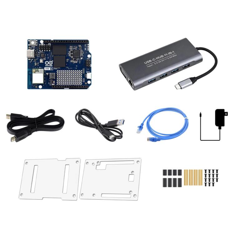 WAVESHARE For Arduino UNO Q Development Board Enclosure Kit Upgrade Version — US Plug