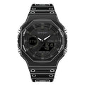 SANDA 6508 Octagonal Dual Display Sports Watch 50M Waterproof World Time Alarm Digital Wristwatch