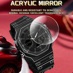 SANDA 6508 Octagonal Dual Display Sports Watch 50M Waterproof World Time Alarm Digital Wristwatch — view 10
